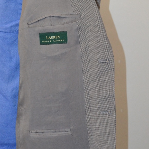 Ralph Lauren 44L Sport Coat Blazer Suit Jacket Gra - Picture 6 of 8